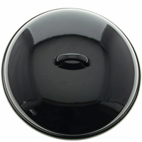 GARNEK EMALIOWANY CZARNA EMALIA 24CM 8L BIGOS