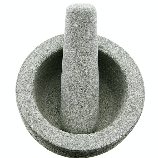 MOŹDZIERZ KUCHENNY Z TŁUCZKIEM SOLIDNY KAMIENNY GRANITOWY 14,5 cm MASYWNY