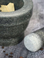 MOŹDZIERZ KUCHENNY Z TŁUCZKIEM KAMIENNY MARMUR