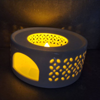 PODGRZEWACZ CERAMICZNY DO DZBNAKA CZAJNIKA NA ŚWIECZKĘ TEA LIGHT BIAŁY