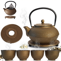 CZAJNIK ŻELIWNY 1,5L ZAPARZACZ DO HERBATY 4 CZARKI ZESTAW 5 ele NA PREZENT