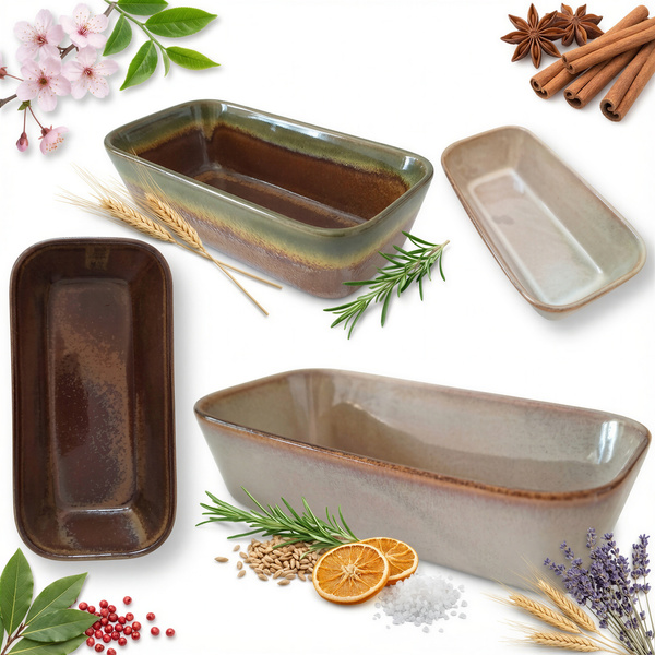 FORMA DO PIECZENIA CHLEBA NACZYNIE ŻAROODPORNE CERAMICZNE 26 cm ZAPIEKANIA