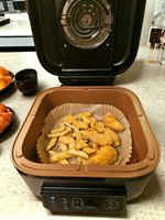 WKŁADKI DO PIECZENIA W FRYTKOWNICY BEZTŁUSZCZOWEJ 50x PAPIEROWE +SILIKONOWY