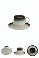 FILIŻANKA CERAMIKA 120 ML ELEGANCKI DESIGN Z TALERZYKIEM LUNA LINE