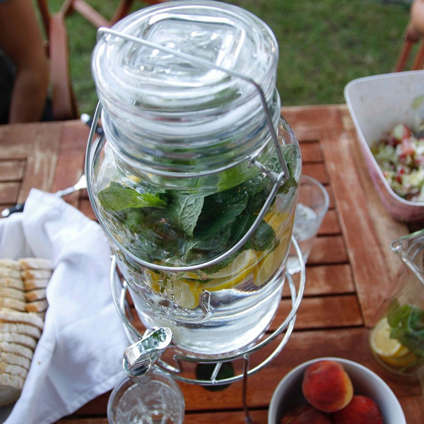 SŁÓJ Z KRANIKIEM SŁOIK SZKLANY DO LEMONIADY WODY