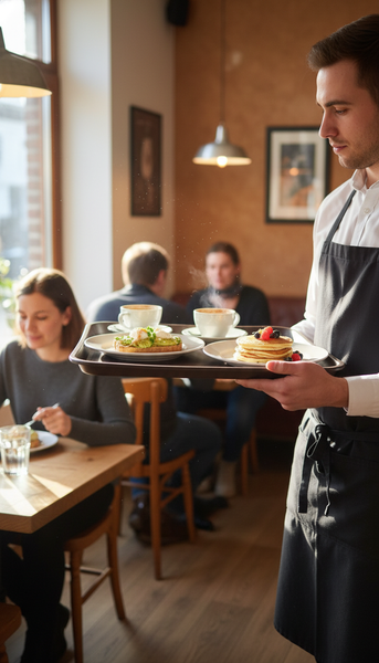 TACA KUCHENNA KELNERSKA ANTYPOŚLIZGOWA BRĄZOWA PROSTOKĄTNA 45,5×35,5×2 cm