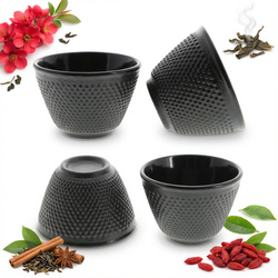 CZARKI ŻELIWNE 4x FILIŻANKI DO HERBATY KOMPLET