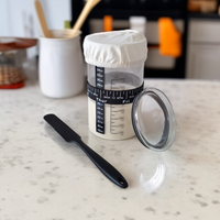 POJEMNIK DO ZAKWASU ROBIENIA NA CHLEB SŁOIK FERMENTACYJNY 800ml ZESTAW