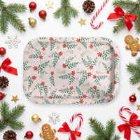 TACA KUCHENNA DEKORACJA STOŁU PROSTOKĄTNA DO SERWOWANIA NOSZENIA 21x14x2