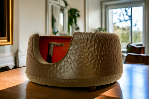 PODGRZEWACZ ŻELIWNY DUŻY POD CZAJNIK GARNEK ZAPARZACZ NA ŚWIECZKI TEALIGHT