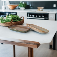 PÓŁMISEK SALATERKA PATERA TALERZ SAŁATKOWY PROSTOKĄTNY CERAMICZNY 20 cm