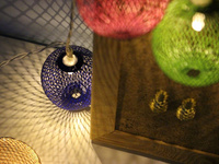 GIRLANDA LEDOWE LAMPKI KULE KOLOR COTTON METALOWE