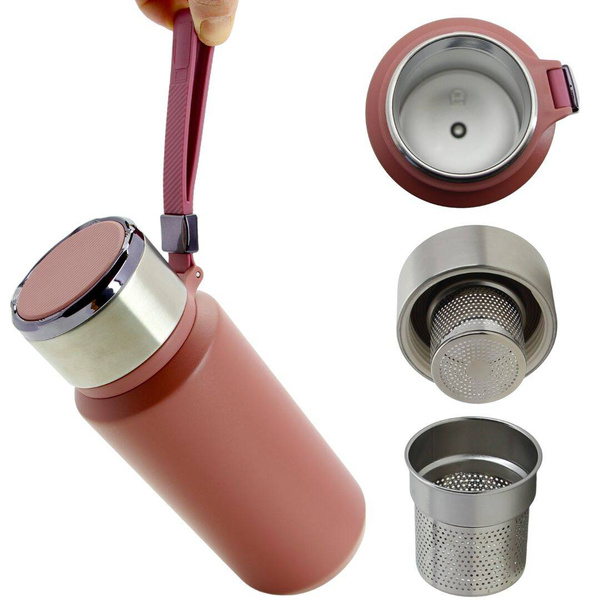 TERMOS KUBEK TERMICZNY PODRÓŻNY STALOWY 650 ml DO KAWY HERBATY WODY +SITKO