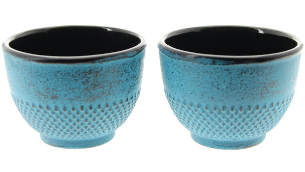 IMBRYK ŻELIWNY 2x CZARKI PODSTAWKA ŻELIWNA