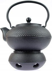 ZAPARZACZ CZAJNIK 1,5 L ŻELIWNY ZESTAW PODGRZEWACZ