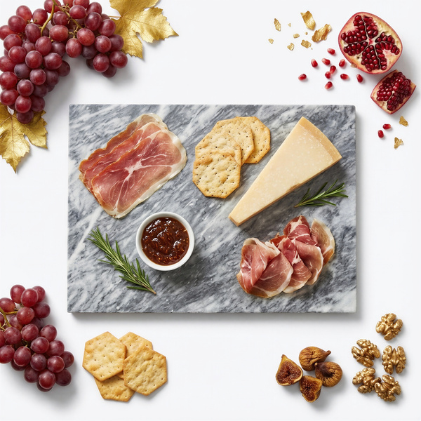 MARMUROWA DESKA DO KROJENIA SERWOWANIA MARMUR 30CM