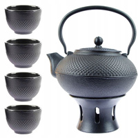 IMBRYK ŻELIWNY 1,5L ZESTAW 4x CZARKI PODGRZEWACZ