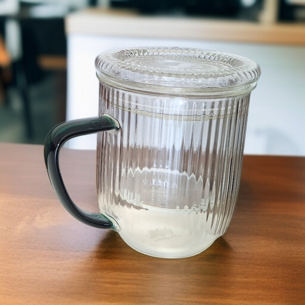 SZKLANKA KUBEK TERMICZNY 0,4L ZAPARZACZ SZKLANY DO PARZENIA HERBATY I ZIÓŁ