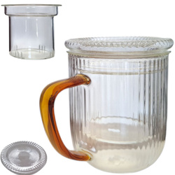 SZKLANKA KUBEK TERMICZNY 0,4L ZAPARZACZ SZKLANY DO PARZENIA HERBATY I ZIÓŁ