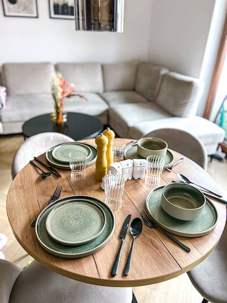 SERWIS OBIADOWY ŚNIADANIOWY 18el ZESTAW TALERZY DLA 6 OSÓB STACK GREY