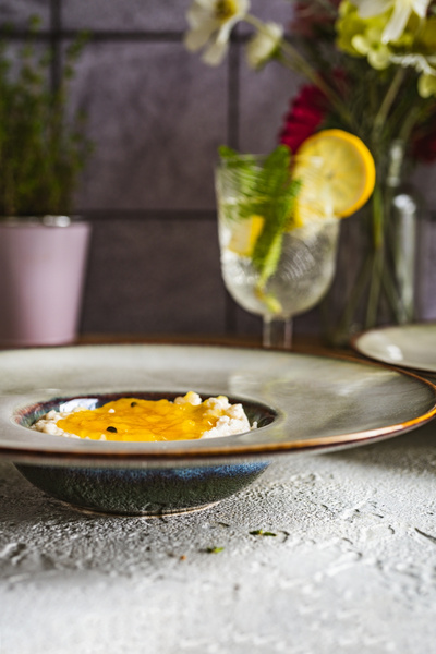 TALERZ CERAMICZNY GŁĘBOKI OMBRES 28 CM DO DESERÓW MAKARONU I ZUPY 240ML