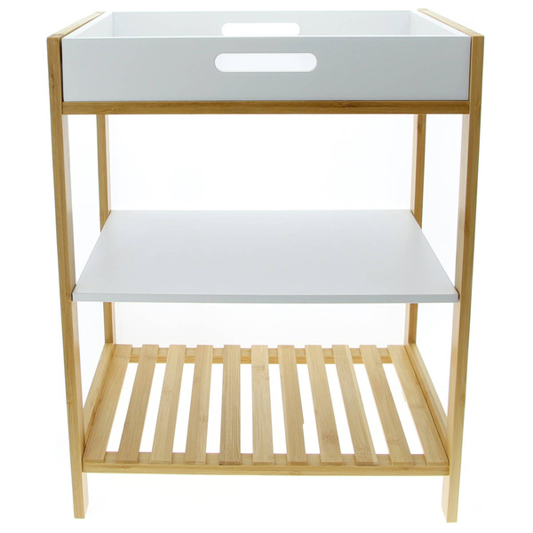 REGAŁ PÓŁKA BAMBUSOWA SZAFKA ŁAZIENKOWA 50x40x30cm