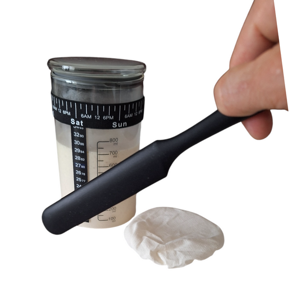 POJEMNIK DO ZAKWASU ROBIENIA NA CHLEB SŁOIK FERMENTACYJNY 800ml ZESTAW