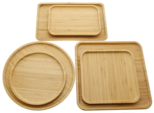 TALERZ DREWNIANY BAMBUSOWY PATERA DO SERWOWANIA