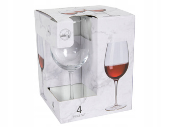 Zestaw KIELISZKÓW do czerwonego wina 400ml KOMPLET 4 sztuk