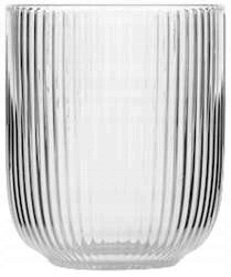 ŻAROODPORNY KUBEK ryflowany bez ucha SZKLANKA JUSTINE 400 ml long drink