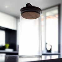 POJEMNIK SZKLANY 1000 ml SŁOICZEK Z BAMBUSOWĄ POKRYWKĄ