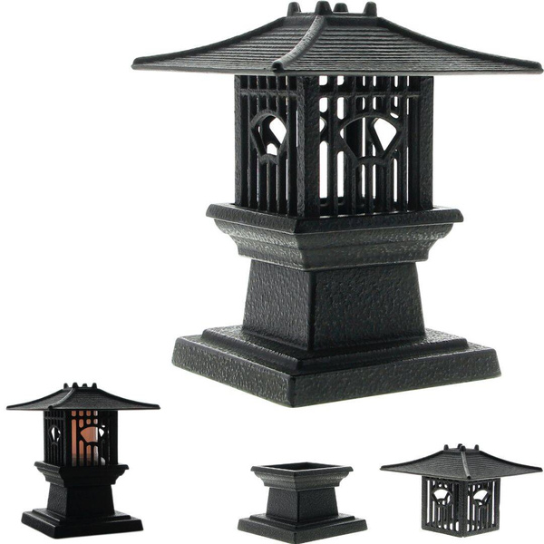 KOMINEK LED LAMPION LATARNIA ŻELIWNA LAMPA 3D Z OGNIEM RUCHOMYM PŁOMIEŃ