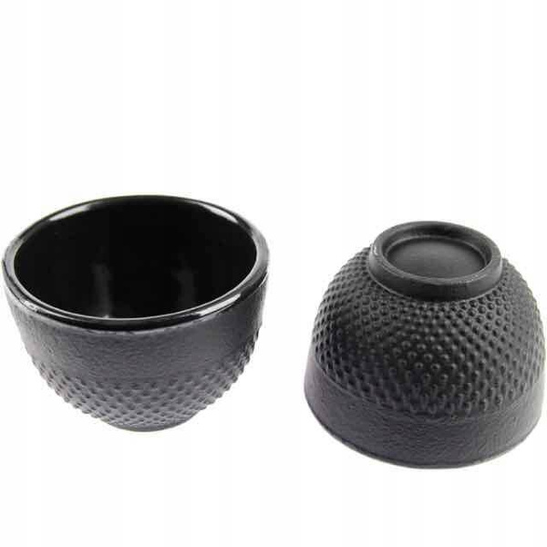 CZARKI ŻELIWNE 6 SZT ZESTAW ŻELIWNY DO HERBATY