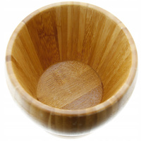 MOŹDZIERZ Z TŁUCZKIEM KUCHENNY BAMBUSOWY DREWNIANY DO ZIÓŁ I PRZYPRAW