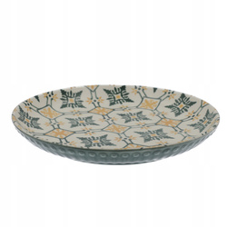 Ceramiczny TALERZ obiadowy DUŻY płytki 26cm linia MOSAIQUE OLIVE wzór
