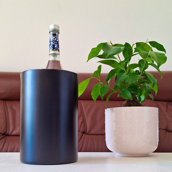 POJEMNIK NA LÓD 1,5L CZARNE WIADERKO NA BUTELKĘ