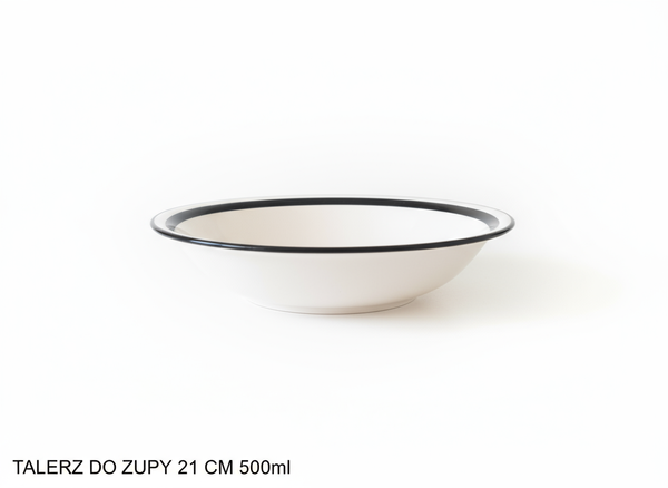 TALERZ DO ZUPY OBIADOWY ŚNIADANIOWY 500ML CERAMIKA Ø 21 CM DO SERWOWANIA