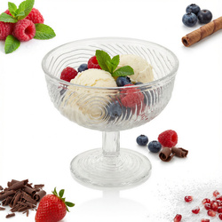 PUCHAREK 300ML SZKLANY NA LODY DESER SALATERKA DO DESERÓW glass CRYSTAL