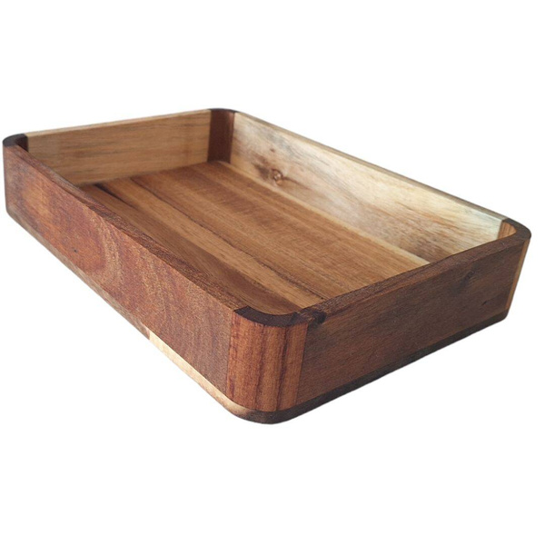 TACA ŚNIADANIOWA TACKA DREWNIANA DESKA DO SERWOWANIA PODAWANIA 24x17,7x4,5