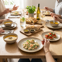 SERWIS OBIADOWY KOMPLET TALERZY 18EL. ZASTAWA OBIADOWA ZESTAW NA 6 OSÓB