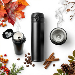 TERMOS KUBEK TERMICZNY PODRÓŻNY STALOWY 450 ml  DO KAWY HERBATY WODY