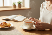 FILIŻANKA ZE SPODKIEM 250 ML DO KAWY HERBATY BIAŁA CERAMIKA DAISY LINE