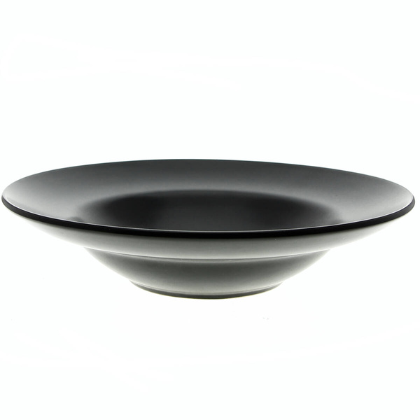 TALERZ GŁĘBOKI DO ZUPY OBIADOWY TALERZ DO MAKARONU CZARNY 24 CM