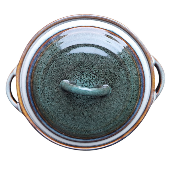 GARNEK 2L WAZA DO ZUPY NACZYNIE ŻAROODPORNE Z POKRYWKĄ DO CHLEBA 23 cm