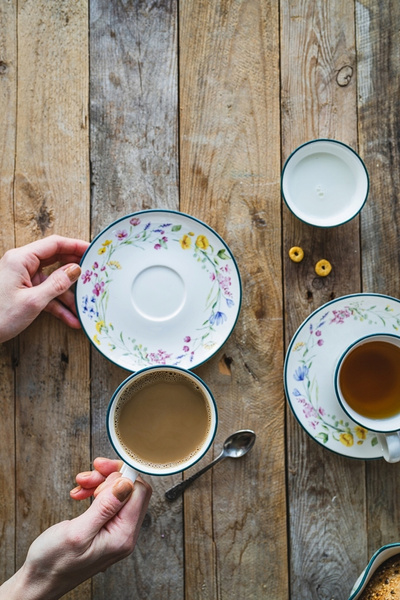 Filiżanka ze spodkiem PANI KWIATEK ceramiczna 250ml