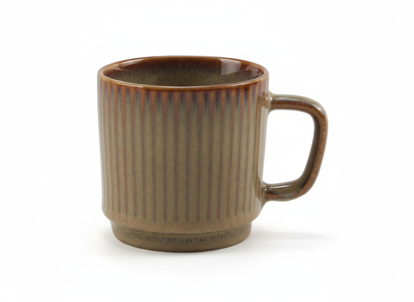 KUBEK CERAMIKA 350ML ELEGANCKI I FUNKCJONALNY BROWN BISTRO MUG