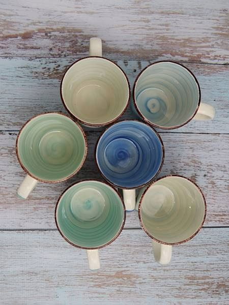 KUBKI CERAMICZNE KUBEK DO KAWY HERBATY ZESTAW 6