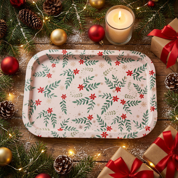 TACA KUCHENNA DEKORACJA STOŁU PROSTOKĄTNA DO SERWOWANIA NOSZENIA 21x14x2