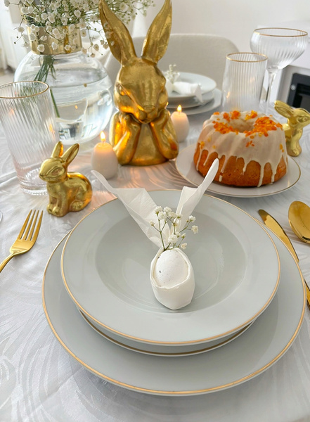 Kieliszek do wina szklany ryflowany ZŁOTY PASEK