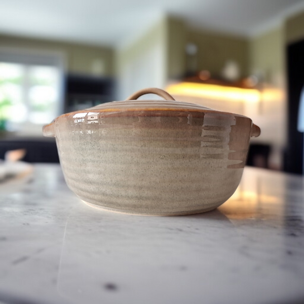 WAZA DO ZUPY GARNEK 2L CERAMICZMY Z POKRYWKĄ DO PIECZENIA CHLEBA 23 cm